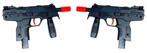 Kinder Spielzeug Pistole 17cm ca 0,2 Joule Toy Gun schwarz
