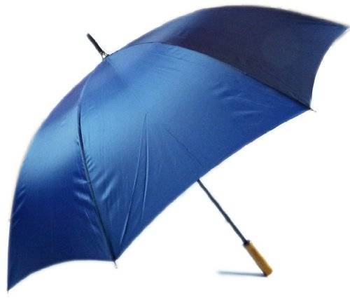 Top Moderner Hochwertiger Designer Regenschirm mit Holz Griff - Großer Durchmesser Top Qualität Farbe Marine Blau, Dunkel Blau